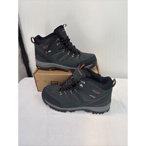 Skechers Mens Leather Relment Pelmo Waterproof Hiking Boots Size 14 Gray SN64869